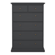 Paris Chest of 6 Drawers – Matt Grey – image 2