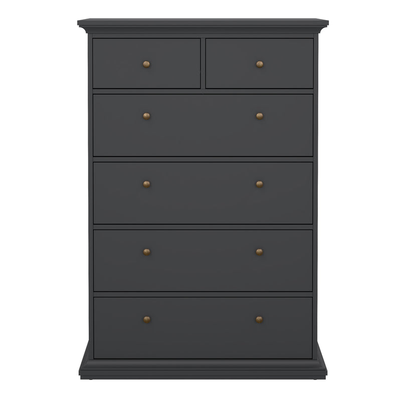 Paris Chest of 6 Drawers – Matt Grey – image 2