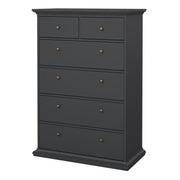 Paris Chest of 6 Drawers – Matt Grey – image 3