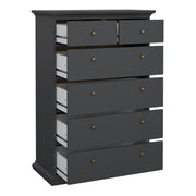 Paris Chest of 6 Drawers – Matt Grey – image 5