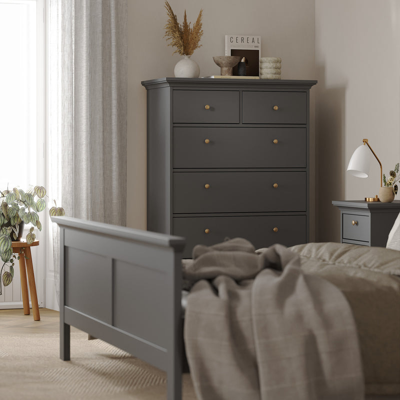 Paris Chest of 6 Drawers – Matt Grey – image 8