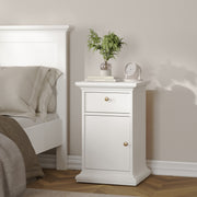 Paris Nightstand 1 Door + 1 Drawer – White – image 8