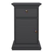 Paris Nightstand 1 Door + 1 Drawer – Matt Grey – image 2