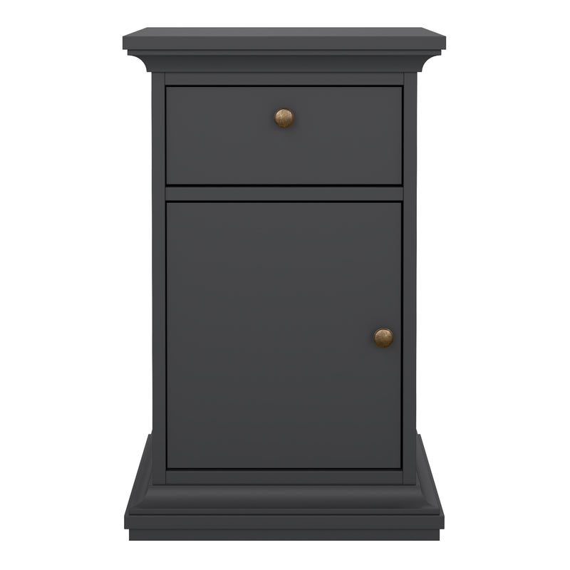 Paris Nightstand 1 Door + 1 Drawer – Matt Grey – image 2