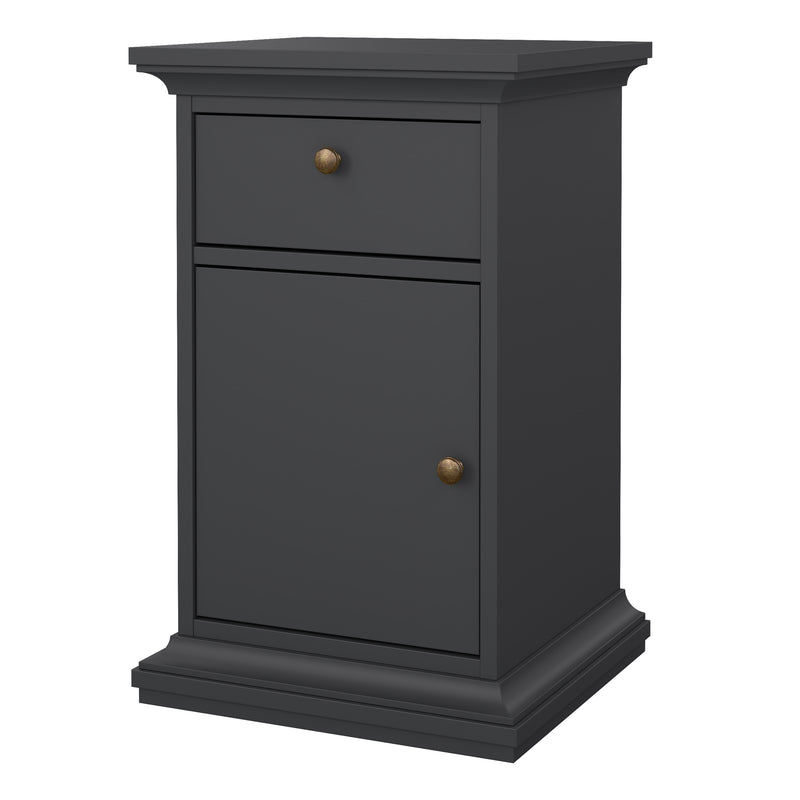 Paris Nightstand 1 Door + 1 Drawer – Matt Grey – image 3