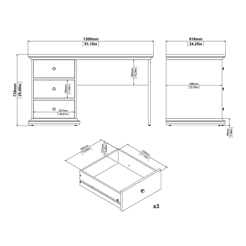 Paris Tall Bookcase – Matt Grey – image 10