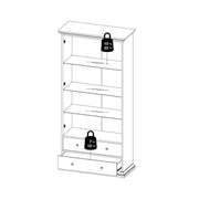 Paris Tall Bookcase – White – image 12