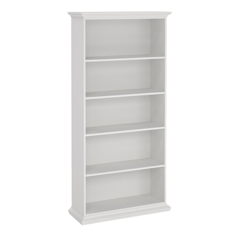 Paris Tall Bookcase – White – image 1