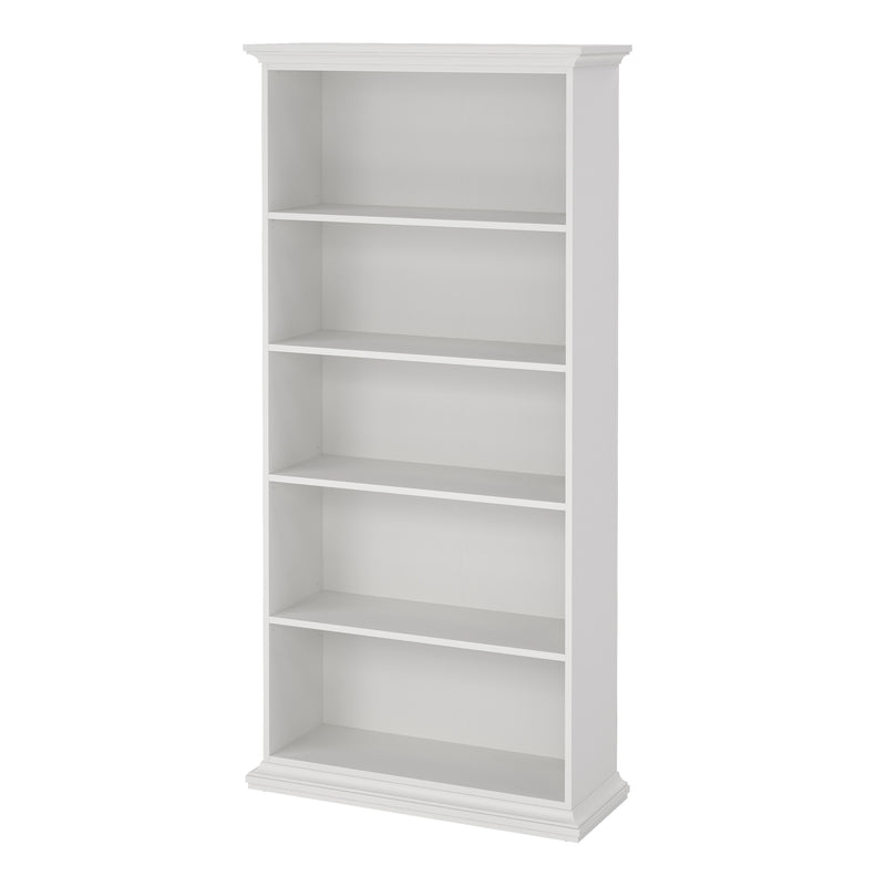 Paris Tall Bookcase – White – image 3