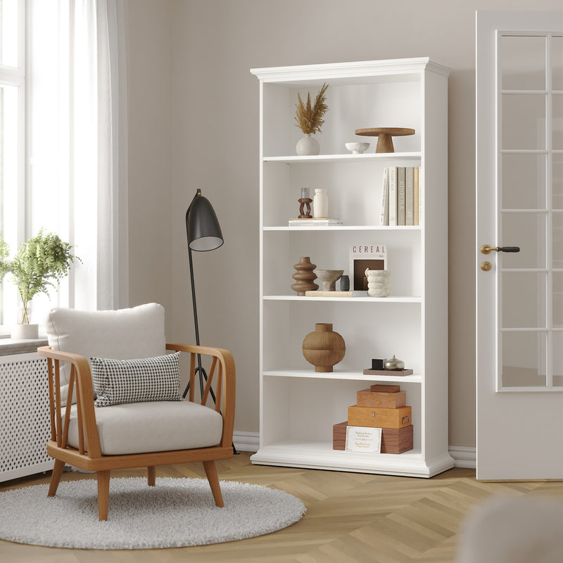 Paris Tall Bookcase – White – image 7