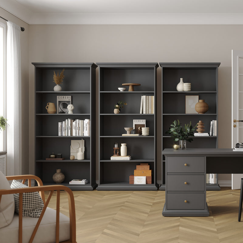 Paris Tall Bookcase – Matt Grey – image 5