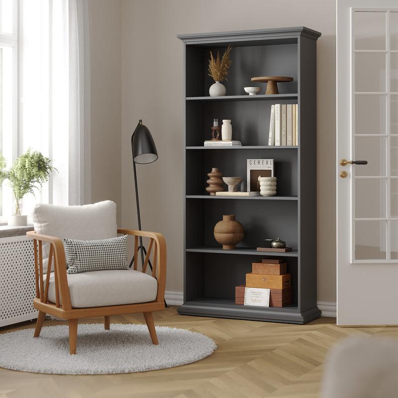 Paris Tall Bookcase – Matt Grey – image 7