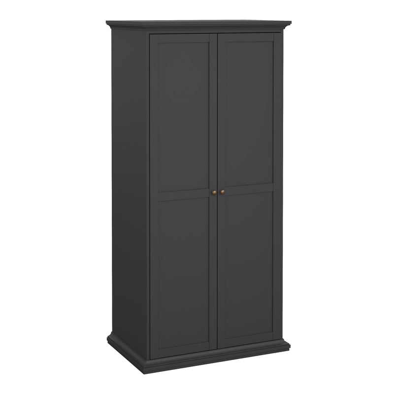 Paris Package - Bedside 2 Drawers + Chest of 4 Drawers + Wardrobe with 2 Doors – Matt Grey – image 10