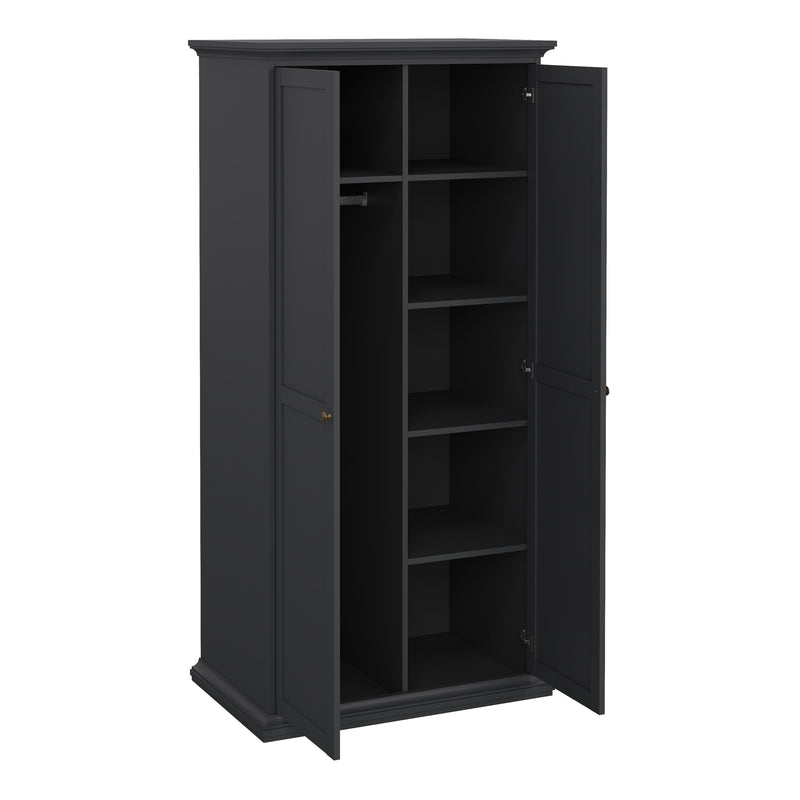 Paris Package - Bedside 2 Drawers + Chest of 4 Drawers + Wardrobe with 2 Doors – Matt Grey – image 11