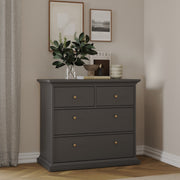 Paris Package - Bedside 2 Drawers + Chest of 4 Drawers + Wardrobe with 2 Doors – Matt Grey – image 8