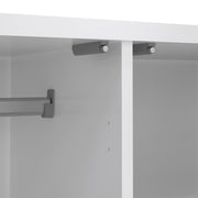Naia Wardrobe with 2 Doors 1 Drawer in White High Gloss – image 7