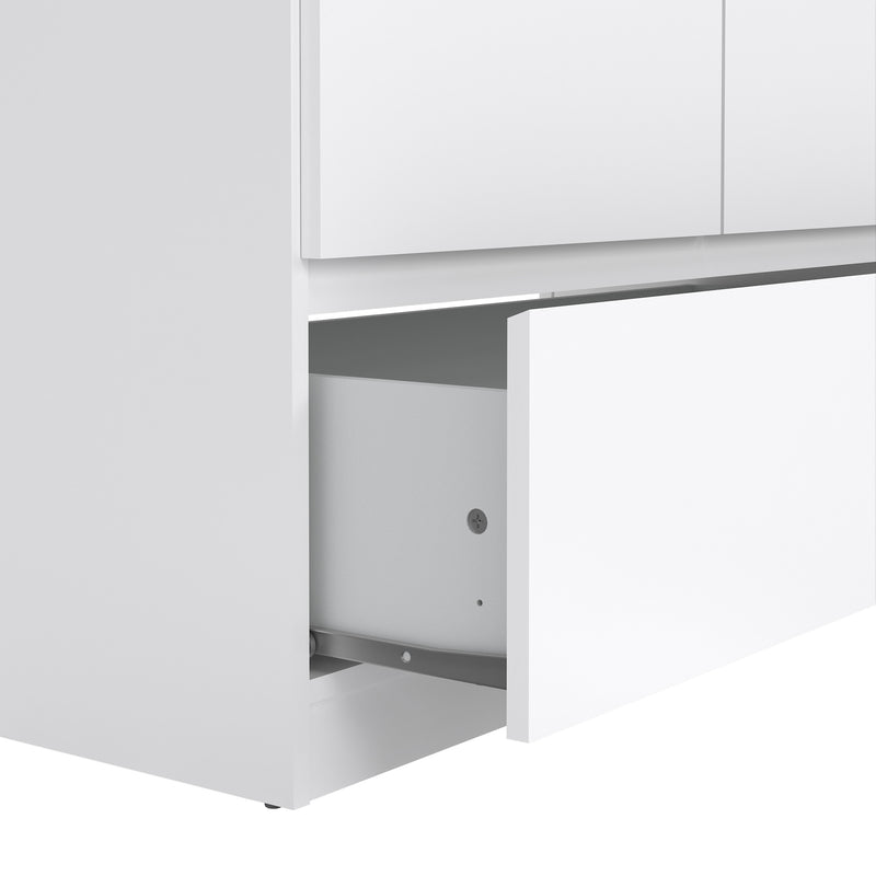 Naia Wardrobe with 2 Doors 1 Drawer in White High Gloss – image 8