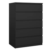 Naia Chest of 5 Drawers – Matt Black – image 1