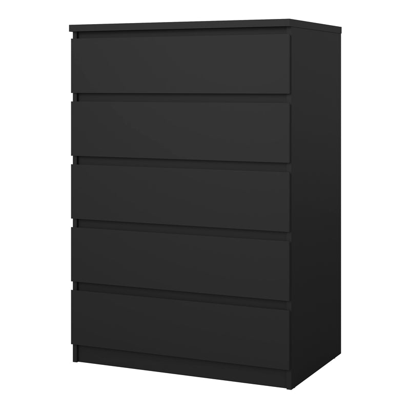 Naia Chest of 5 Drawers – Matt Black – image 3