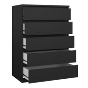 Naia Chest of 5 Drawers – Matt Black – image 4