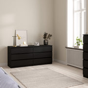 Naia Wide Chest of 6 Drawers (3+3) – Matt Black – image 5