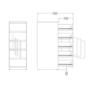 Naia Narrow Chest of 5 Drawers – Matt Black – image 10
