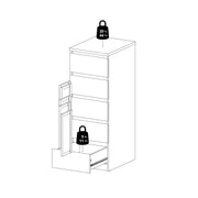 Naia Narrow Chest of 5 Drawers – Matt Black – image 11