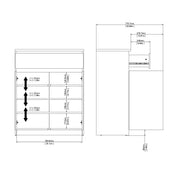 Naia Sideboard - 1 Drawer 2 Doors – Matt Black – image 8