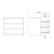 Naia Chest of 3 Drawers – Matt Black – image 10
