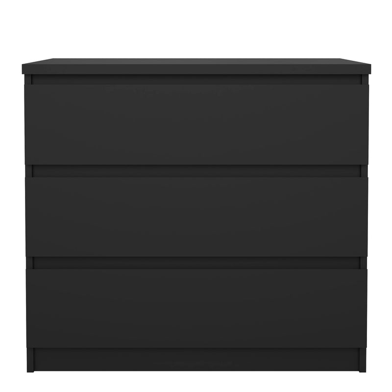 Naia Chest of 3 Drawers – Matt Black – image 2