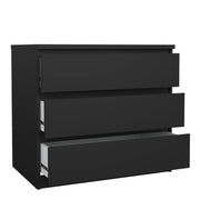 Naia Chest of 3 Drawers – Matt Black – image 4