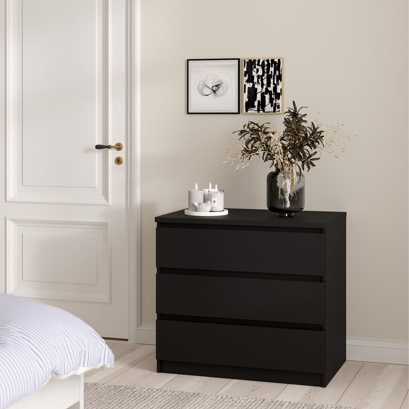 Naia Chest of 3 Drawers – Matt Black – image 5