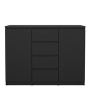 Naia Sideboard 4 Drawers 2 Doors in Jackson – Matt Black – image 2
