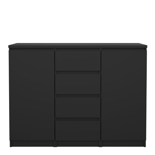 Naia Sideboard 4 Drawers 2 Doors in Jackson – Matt Black – image 2
