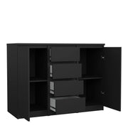 Naia Sideboard 4 Drawers 2 Doors in Jackson – Matt Black – image 4