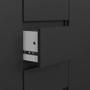Naia Sideboard 4 Drawers 2 Doors in Jackson – Matt Black – image 6