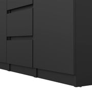 Naia Sideboard 4 Drawers 2 Doors in Jackson – Matt Black – image 7