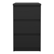 Naia Bedside 3 Drawers – Matt Black – image 2