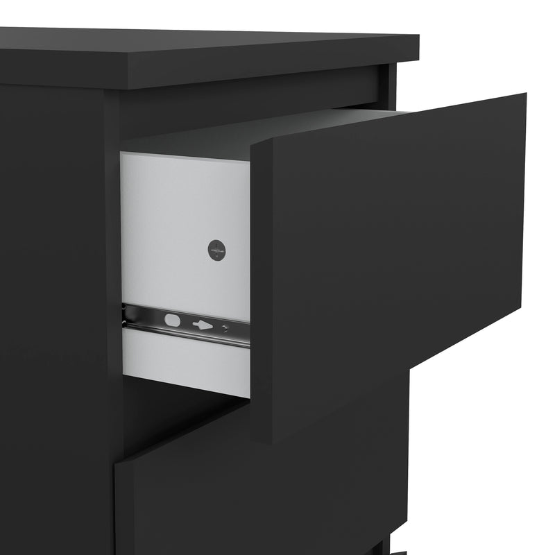 Naia Bedside 3 Drawers – Matt Black – image 6