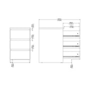 Naia Bedside 3 Drawers – Matt Black – image 9