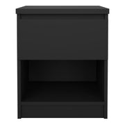 Naia Bedside 1 Drawer 1 Shelf – Matt Black – image 2