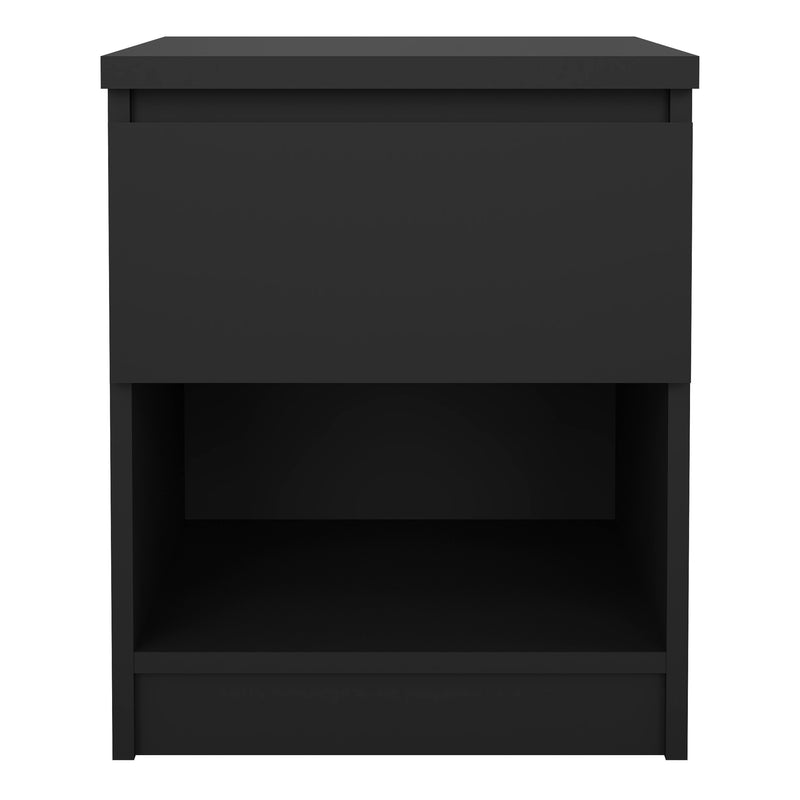 Naia Bedside 1 Drawer 1 Shelf – Matt Black – image 2