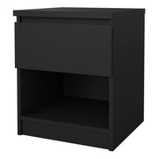 Naia Bedside 1 Drawer 1 Shelf – Matt Black – image 3