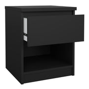 Naia Bedside 1 Drawer 1 Shelf – Matt Black – image 4