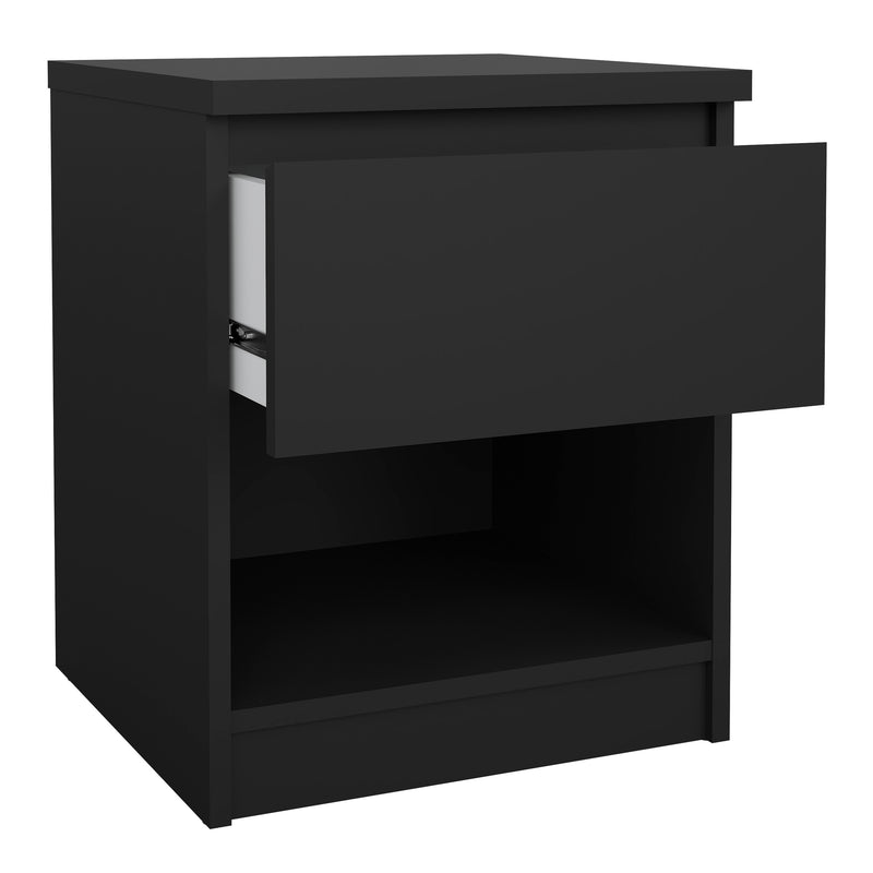Naia Bedside 1 Drawer 1 Shelf – Matt Black – image 4