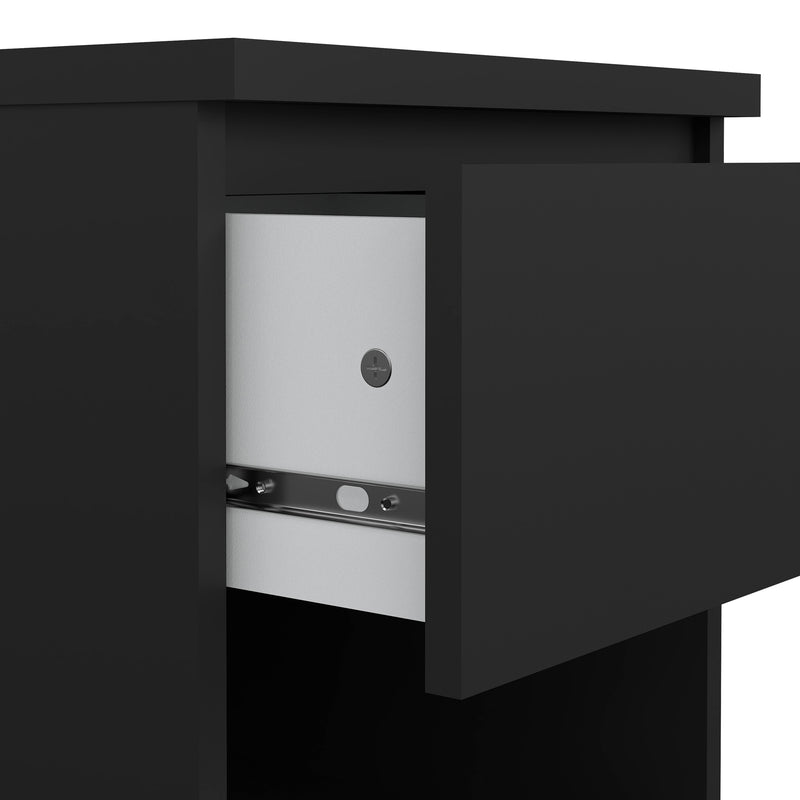 Naia Bedside 1 Drawer 1 Shelf – Matt Black – image 7