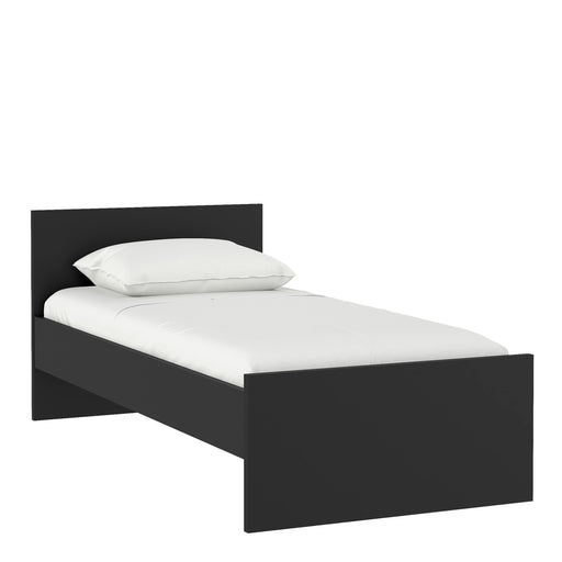 Naia Single Bed 3ft (90 x 190) – Matt Black – image 1