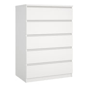 Naia Chest of 5 Drawers – White – image 1