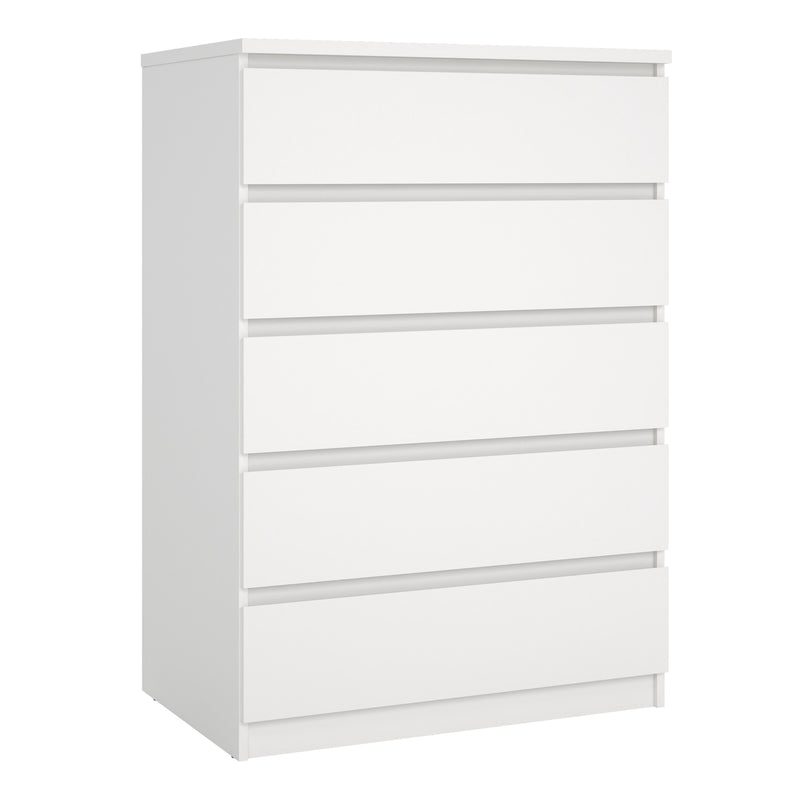 Naia Chest of 5 Drawers – White – image 1