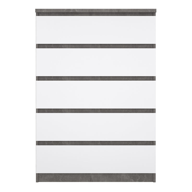 Naia Chest of 5 Drawers – Concrete Grey – image 2